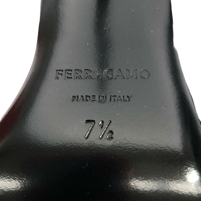 Salvatore Ferragamo 穆勒鞋 7664507.5 皮革 黑色 全新 女款-5