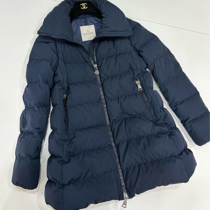 MONCLER 藏藍色 立領 夾克 輕羽絨 長版羽絨外套 羽絨外套 防風外套 外套-5
