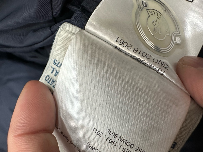 MONCLER 藏藍色 立領 夾克 輕羽絨 長版羽絨外套 羽絨外套 防風外套 外套-12