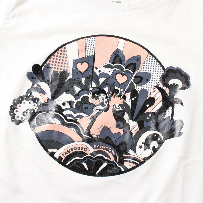 HERMES 迷你 Cartouche T 卹 2E4613DU 棉白色二手女款 36 碼-5