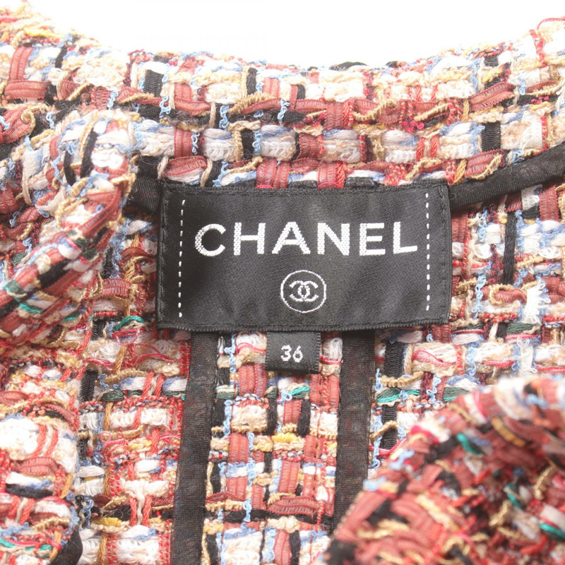 CHANEL 短袖連身裙 #36 P57900V43868 羊毛布料花呢多色二手-2