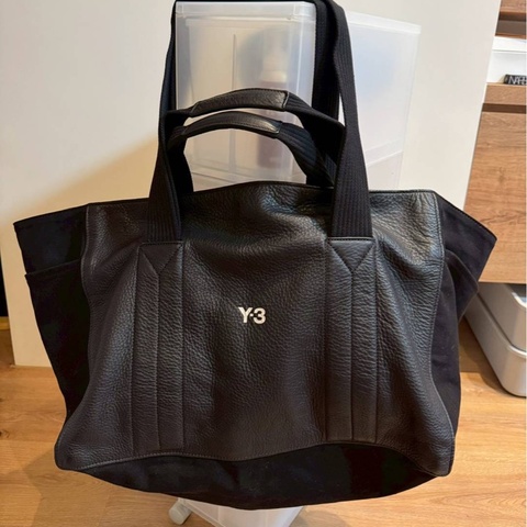 Y-3 logo 壓紋 皮質 托特包 肩背包 手提包 購物包 購物袋