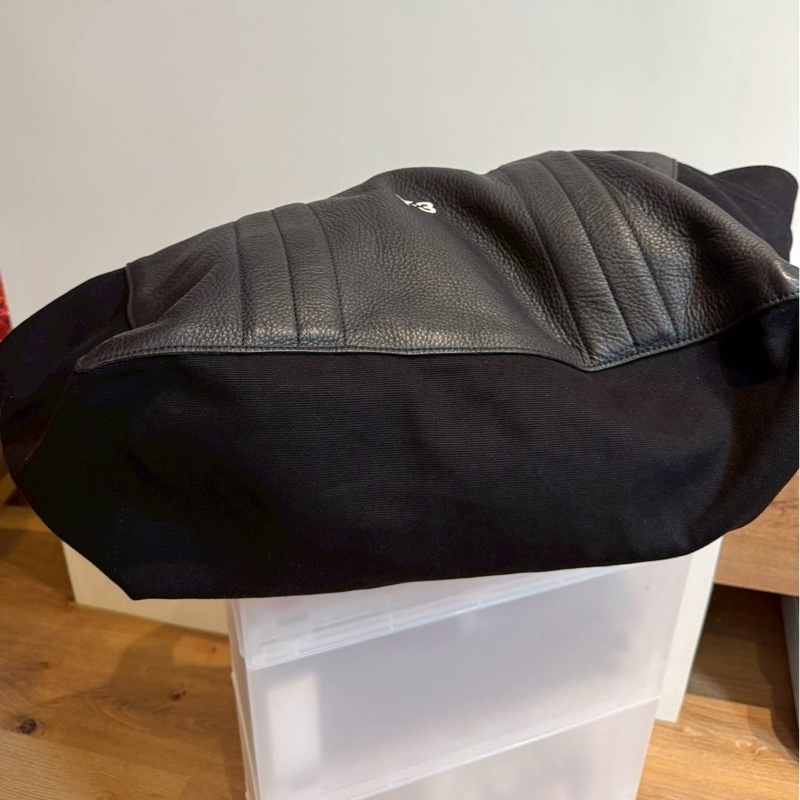 Y-3 logo 壓紋 皮質 托特包 肩背包 手提包 購物包 購物袋-12