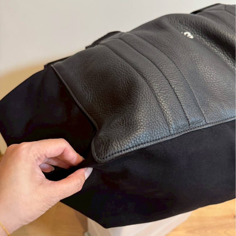 Y-3 logo 壓紋 皮質 托特包 肩背包 手提包 購物包 購物袋-13