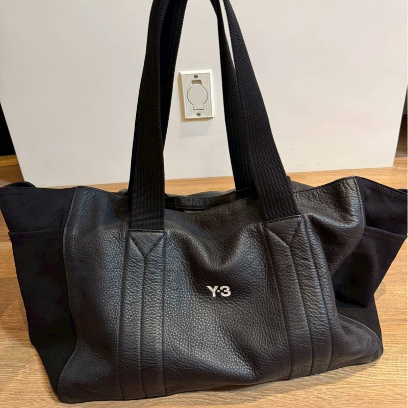 Y-3 logo 壓紋 皮質 托特包 肩背包 手提包 購物包 購物袋-15