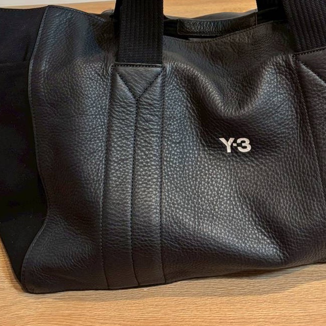 Y-3 logo 壓紋 皮質 托特包 肩背包 手提包 購物包 購物袋-16