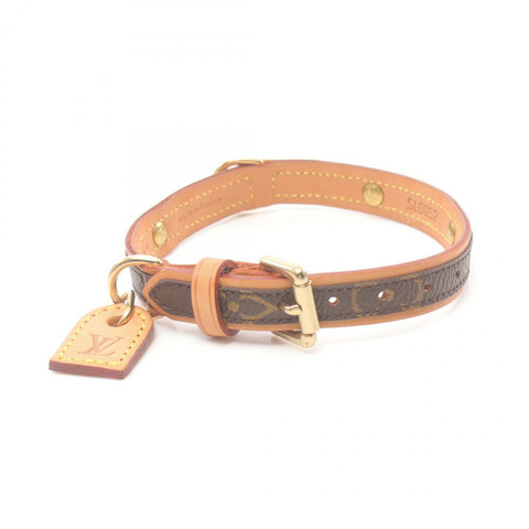 LOUIS VUITTON Collier Baxter MM Monogram 狗狗項圈 M58071 棕色 二手 中性款