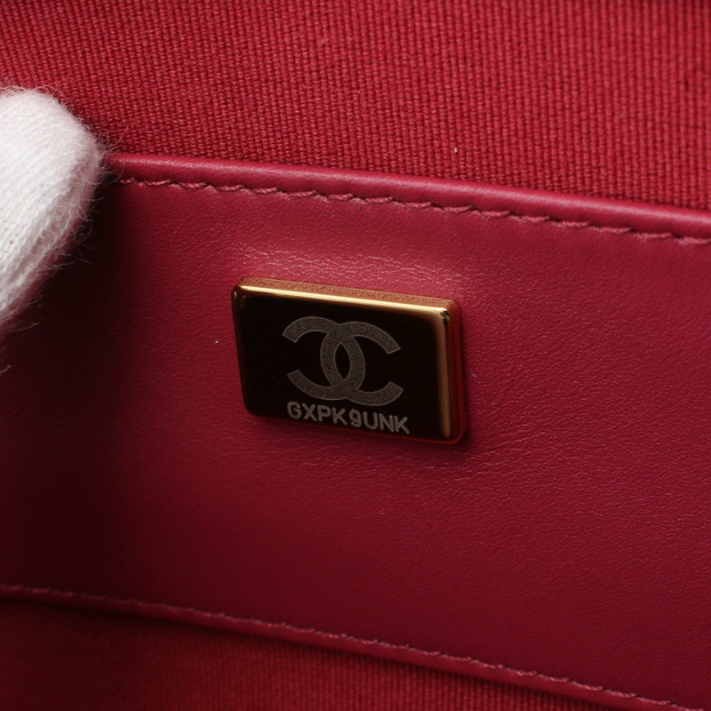 CHANEL 菱格紋鏈條單肩保齡球包 AS5005 小牛皮 黑色 GHW-5