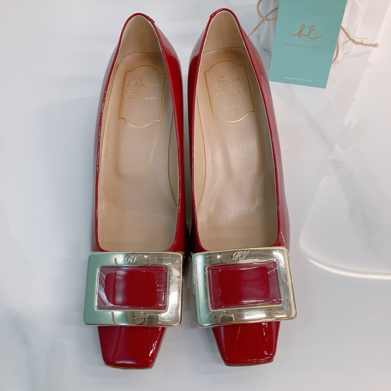 MS0237 羅傑維維亞女士金屬扣單層皮鞋 35.5碼-1