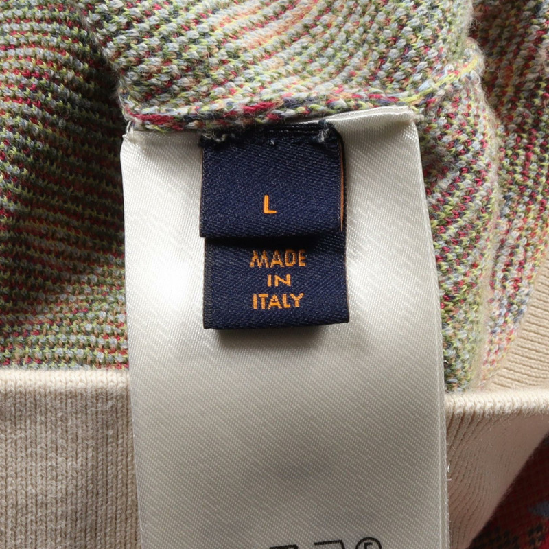 LOUIS VUITTON 字母花卉連帽衫 RM222 ZLW HNN73W 棉質米色二手男款 #L-5