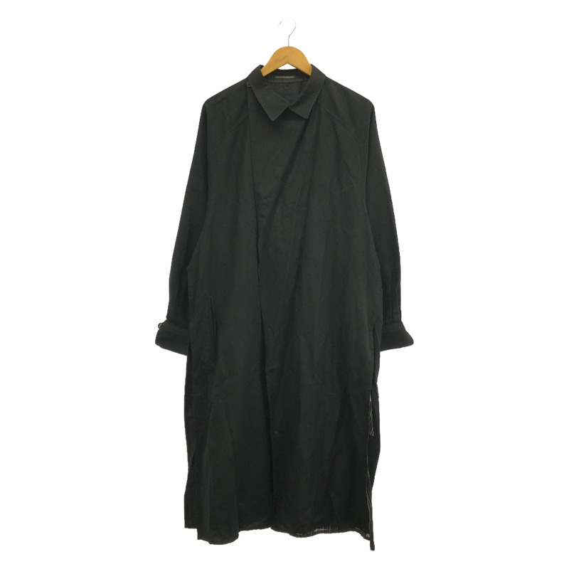 Yohji Yamamoto 條紋多層亞麻混紡外套 其他外套 HD-D06-807 棉 黑色 二手男裝-0