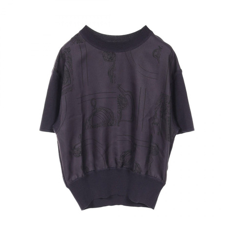 HERMES In Desordre Finesse Twillreine 針織毛衣 #34 H4H2825DL3D 真絲羊毛