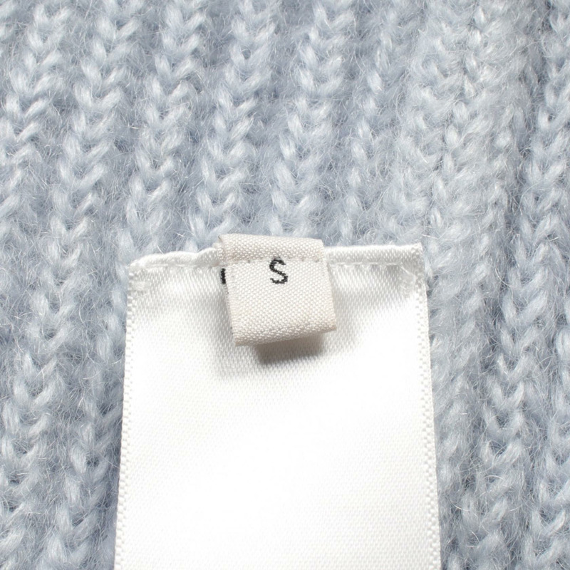 CELINE 開襟衫 針織衫 2AD24377N 絲綢 馬海毛 藍色 二手 女款 #S-4