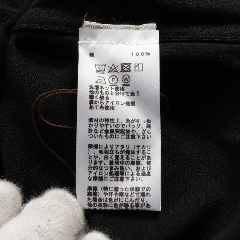 HERMES T卹 L 號 短袖 棉質 黑色 二手-3