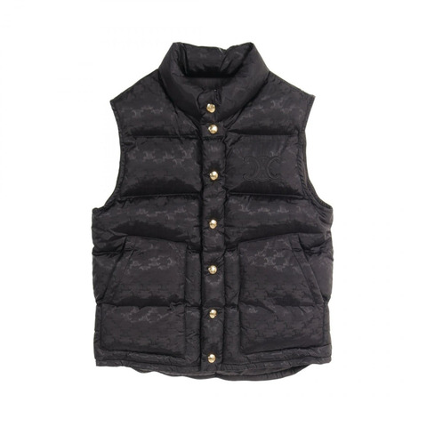CELINE 絎縫 Monogram 尼龍 Triomphe 背心 2W987795W38NO 尼龍黑 二手女款