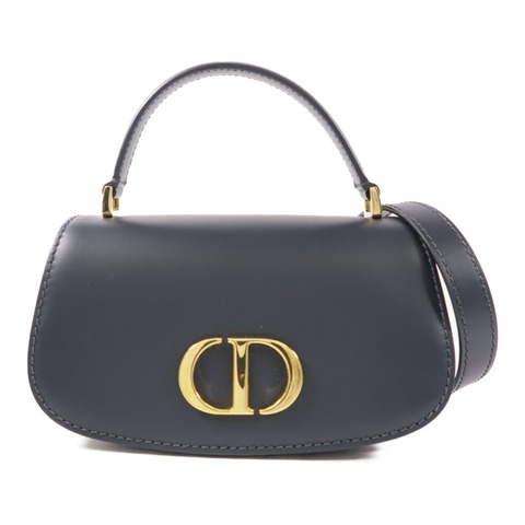 Dior 牛皮皮革/帆布Montaigne Avenue Top Handle金扣手挽肩背兩用袋