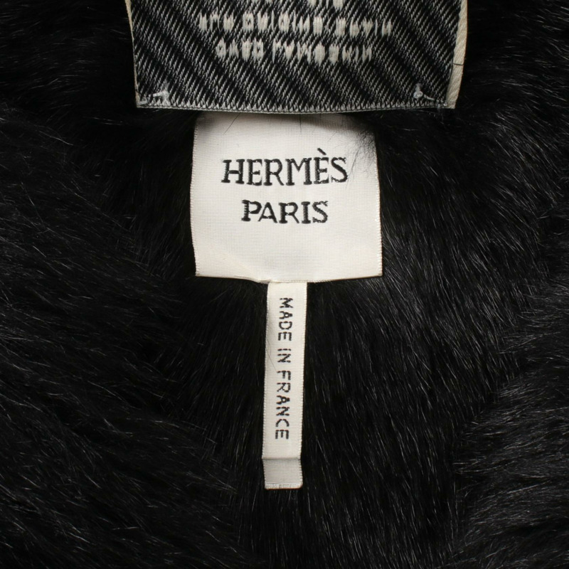 HERMES 皮革 牛仔布 小羊皮 黑色 二手 女士-2