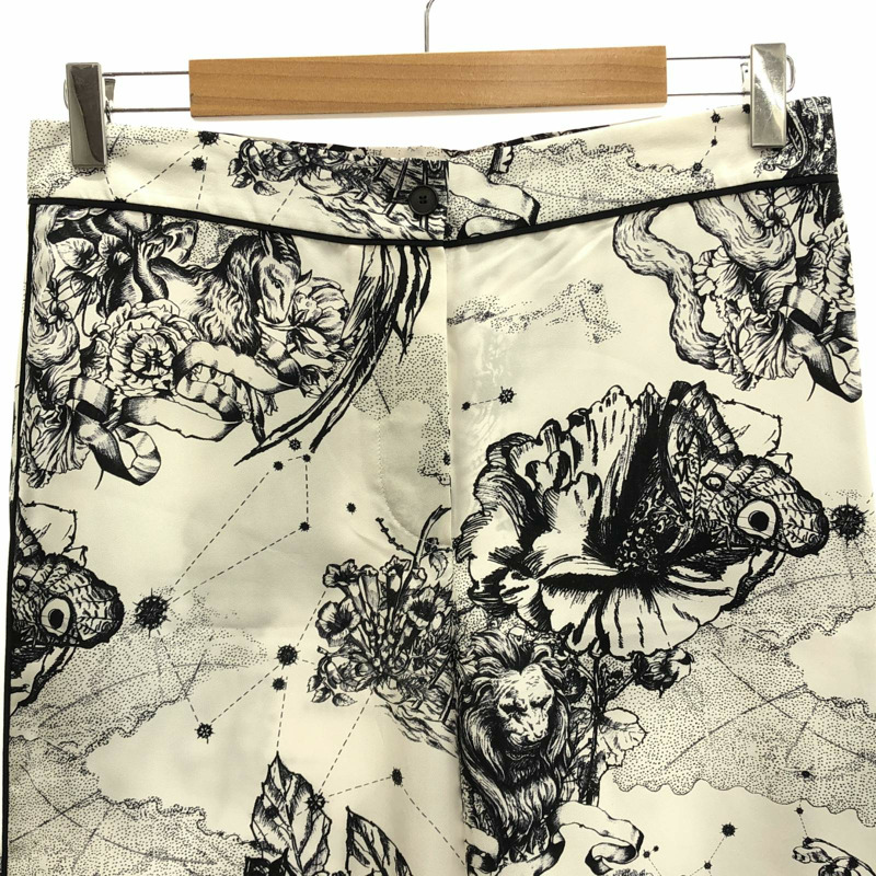 Christian Dior 寬版長褲 #36 111P38A6785 絲綢 白色 二手-2