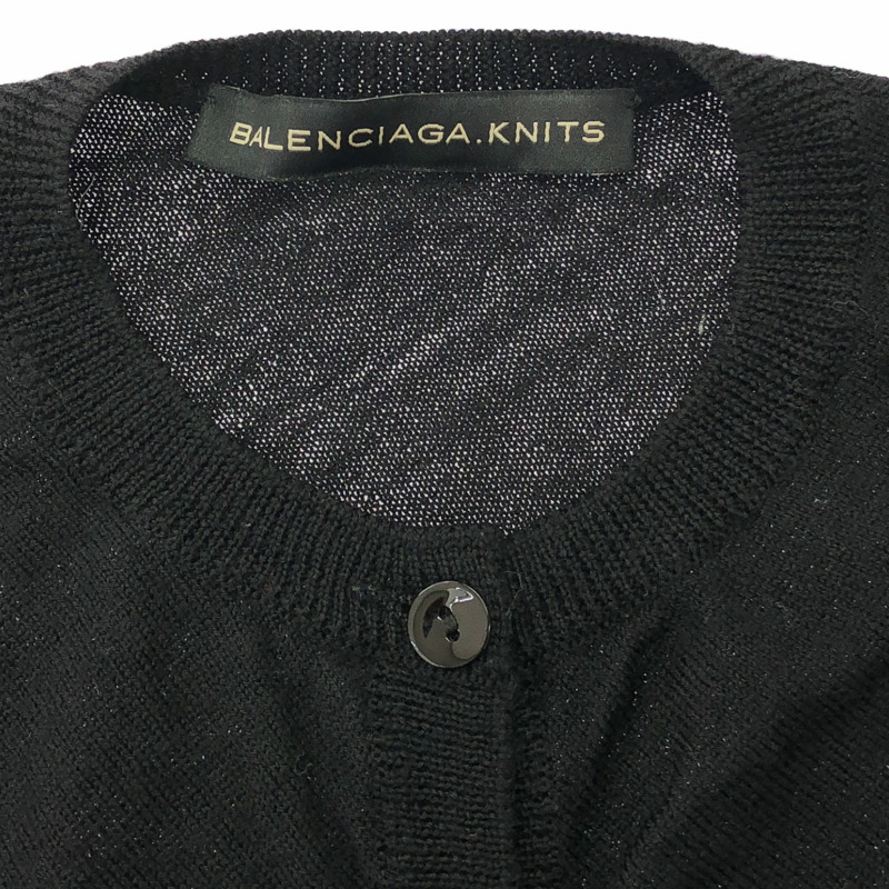 BALENCIAGA 開襟衫 羊毛開襟衫 黑色 二手 女款-4