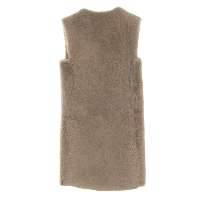 BOTTEGA VENETA 背心 406030 Mouton 羊皮 米色 二手 女款 38 碼-1