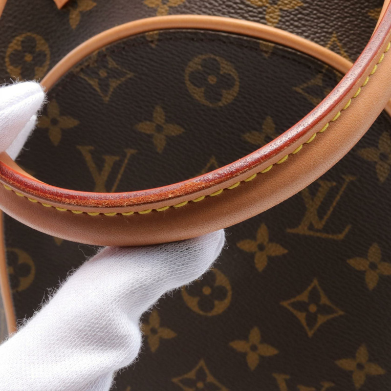 LOUIS VUITTON Ellipse MM 手提包 M51126 Monogram 帆布皮革棕色二手-6