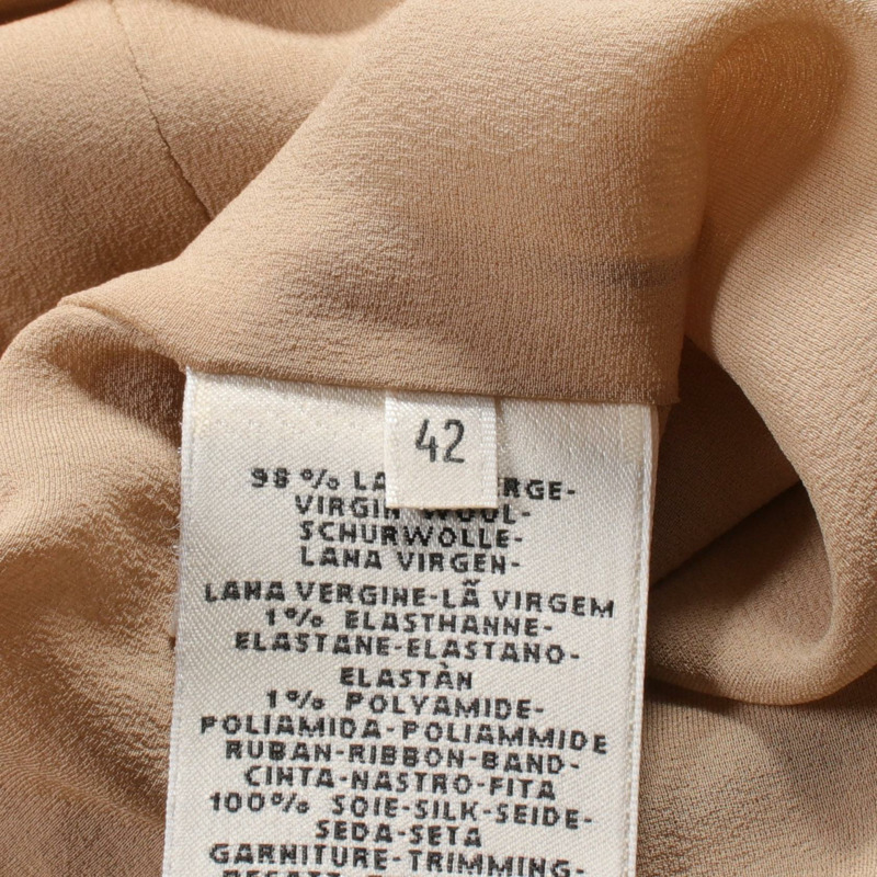 愛馬仕棕色羊毛連身裙，二手女款 #42-5