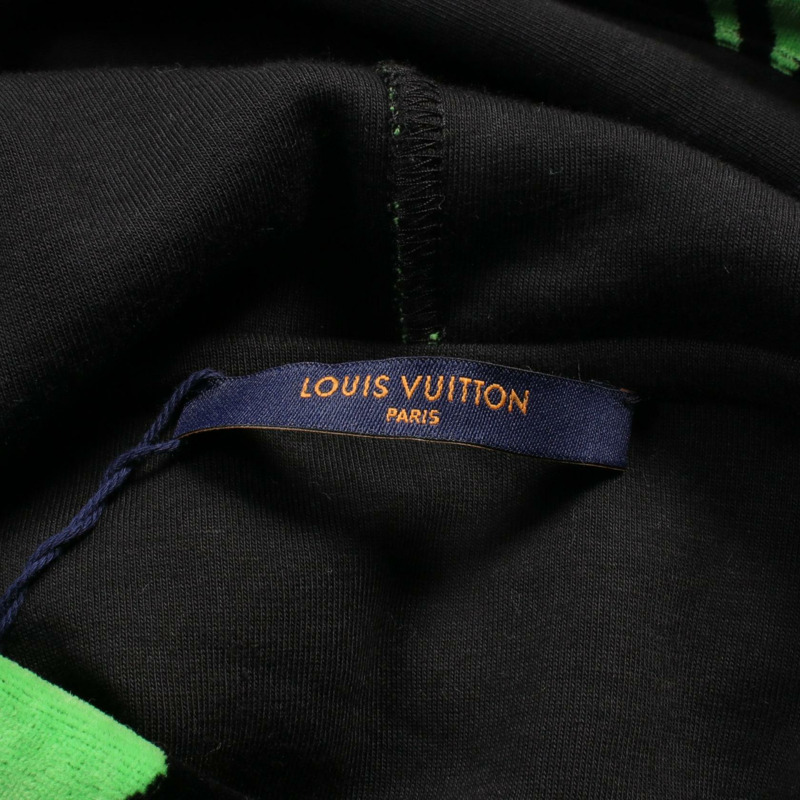 LOUIS VUITTON LV 眼睛圖案連帽衫 RM222 RC6 HNY88W 棉質黑色二手男款 #S-2