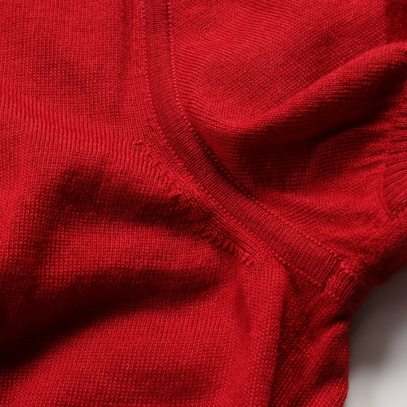 CHANEL 針織毛衣 R29561K00208 羊絨絲綢紅色二手女款 42 碼-6