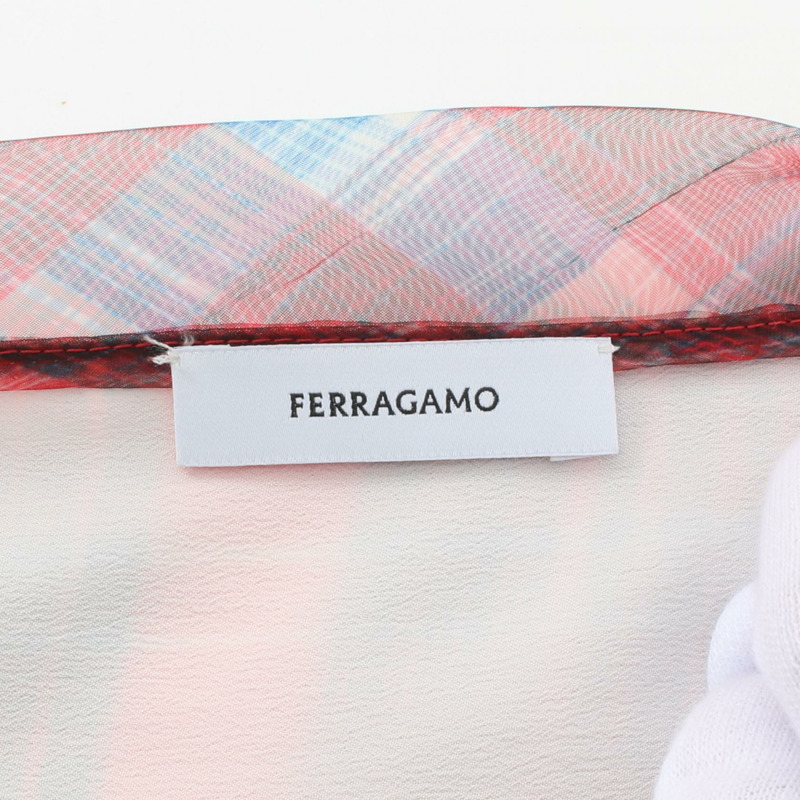 Salvatore Ferragamo 洋裝 聚酯纖維 紅色 多色 二手 女款-2