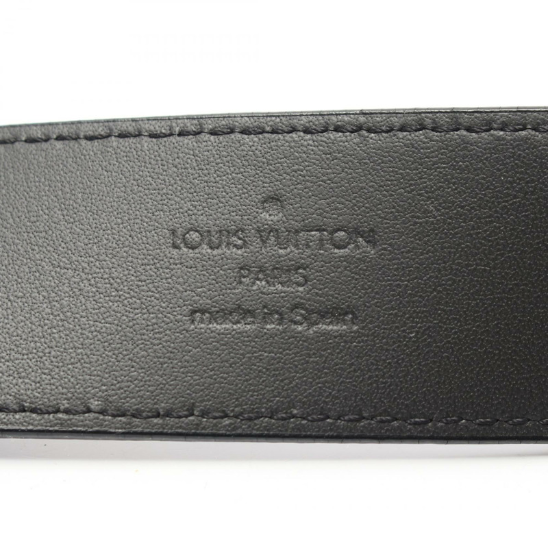 LOUIS VUITTON Ceinture Metropole 皮帶 M9059 Taiga 皮革黑色二手男士 LV-3
