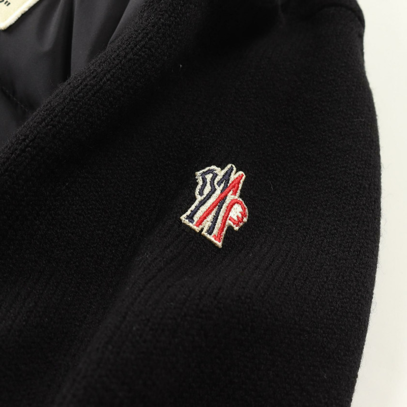MONCLER 羽絨外套 J20979B00015M1122999 羊毛尼龍黑全新男式 #M-4