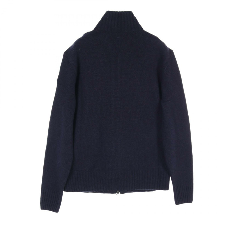 MONCLER 開襟衫 羽絨外套 J20919B00033M4281745 羊毛 羊絨 海軍藍 全新 男式 #M-1
