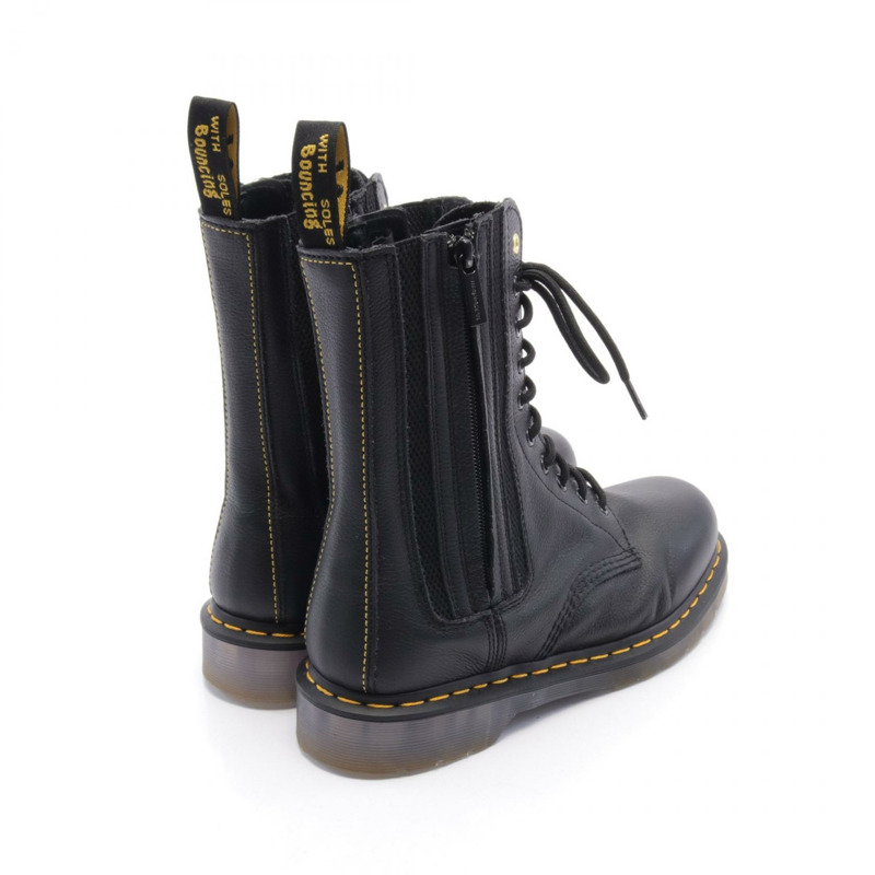 Yohji Yamamoto Dr. Martens 十孔靴 HJ-E05-762 皮革黑色 二手男款-1