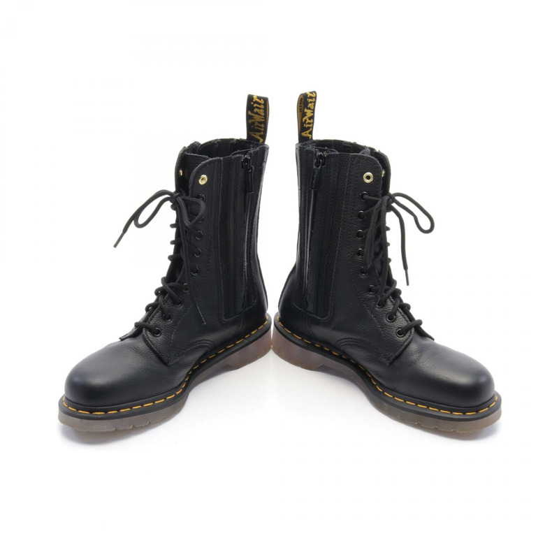 Yohji Yamamoto Dr. Martens 十孔靴 HJ-E05-762 皮革黑色 二手男款-2
