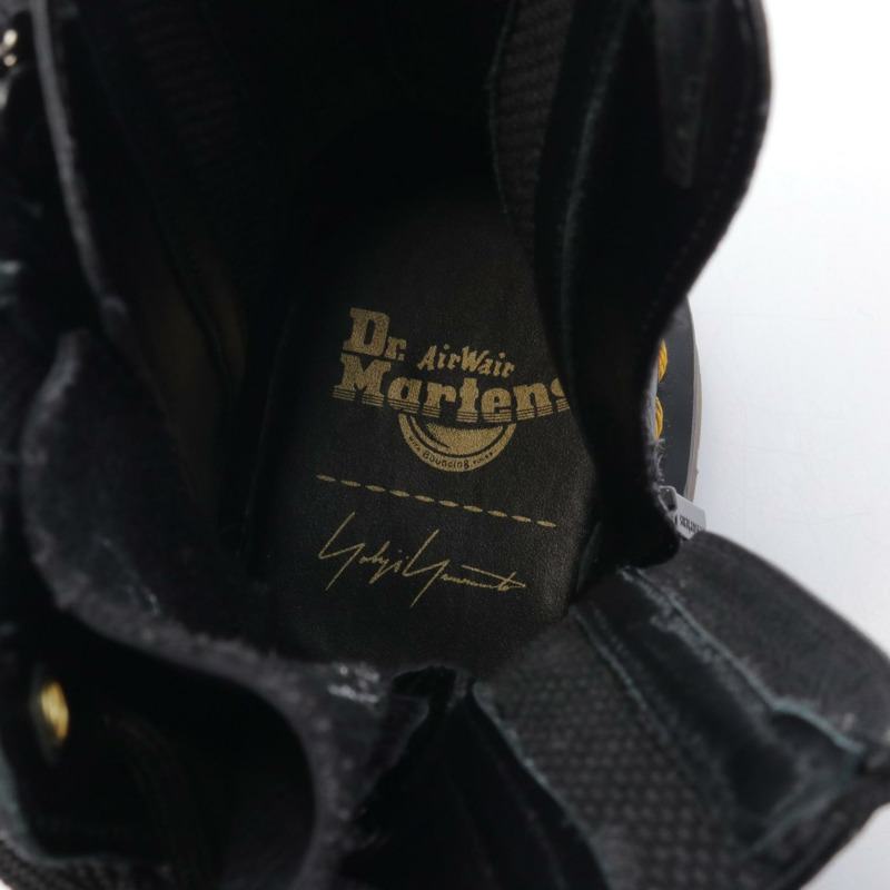Yohji Yamamoto Dr. Martens 十孔靴 HJ-E05-762 皮革黑色 二手男款-4
