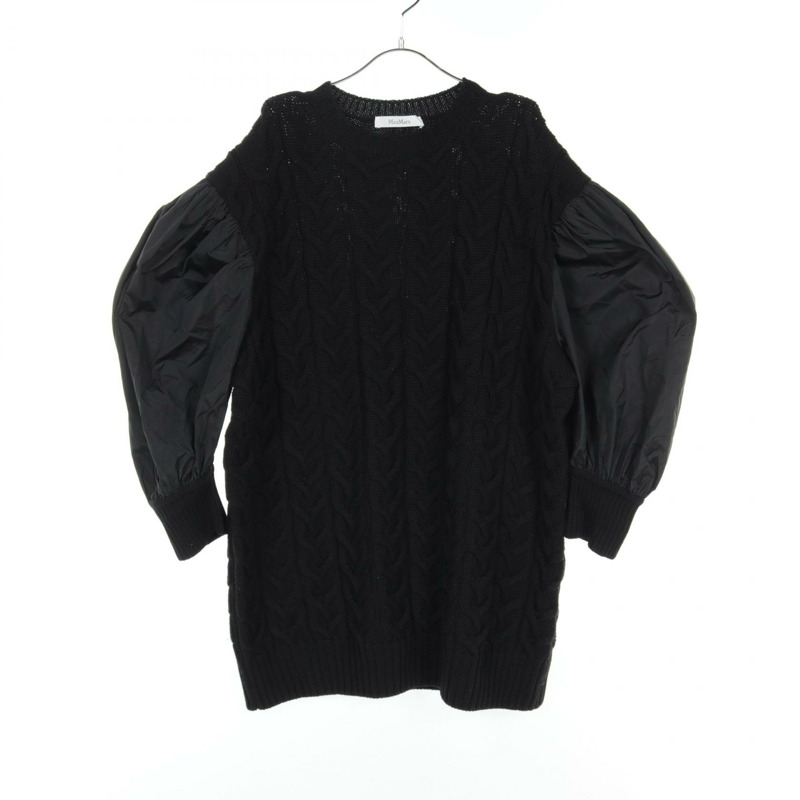 MAX MARA VITTOR 洋裝 羊毛 絲質 聚酯纖維 黑色 二手 女款 S-0