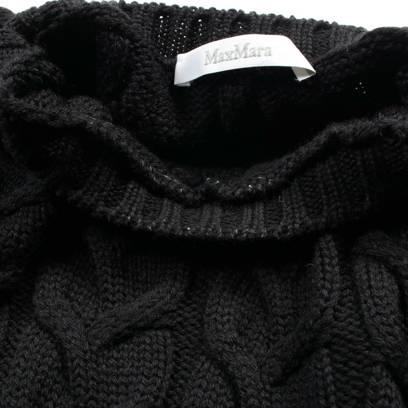 MAX MARA VITTOR 洋裝 羊毛 絲質 聚酯纖維 黑色 二手 女款 S-5