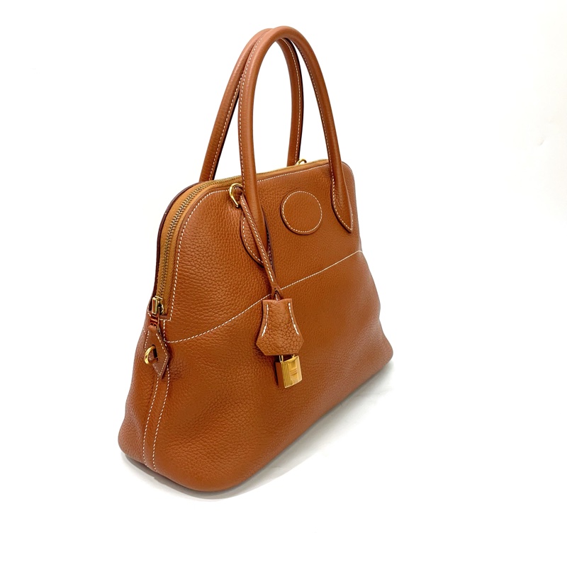 Hermes 37金棕TC皮 Bolide31金釦手提斜背柏莉包-2