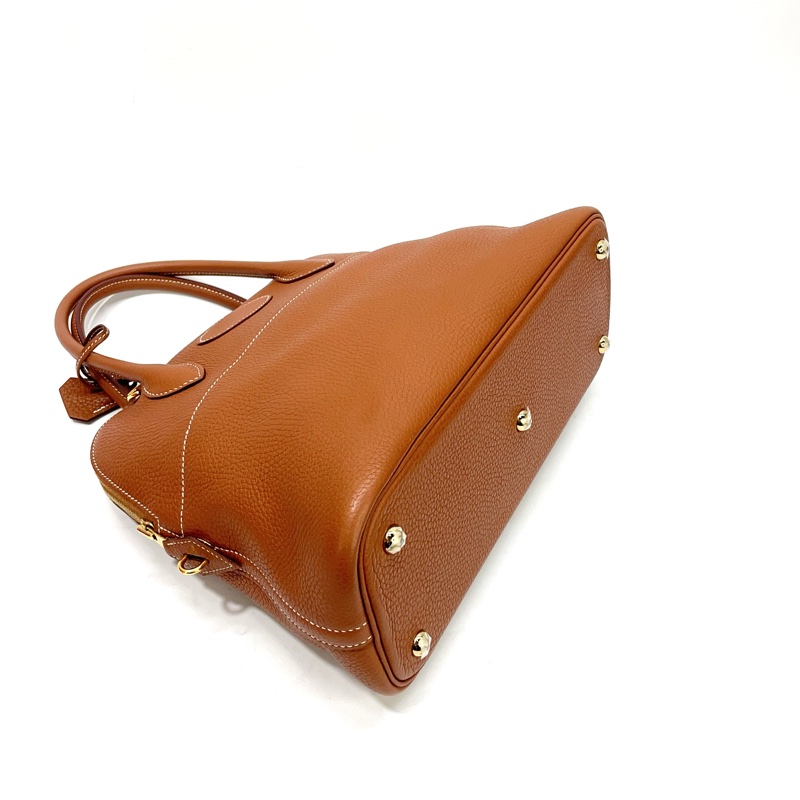 Hermes 37金棕TC皮 Bolide31金釦手提斜背柏莉包-5