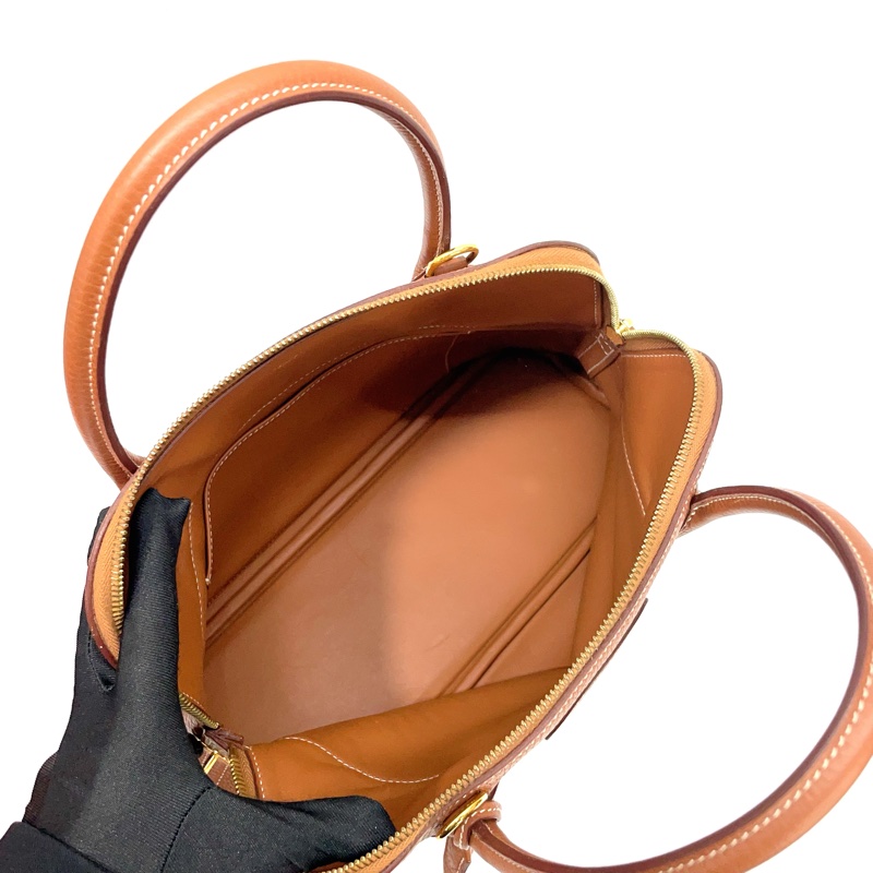 Hermes 37金棕TC皮 Bolide31金釦手提斜背柏莉包-7