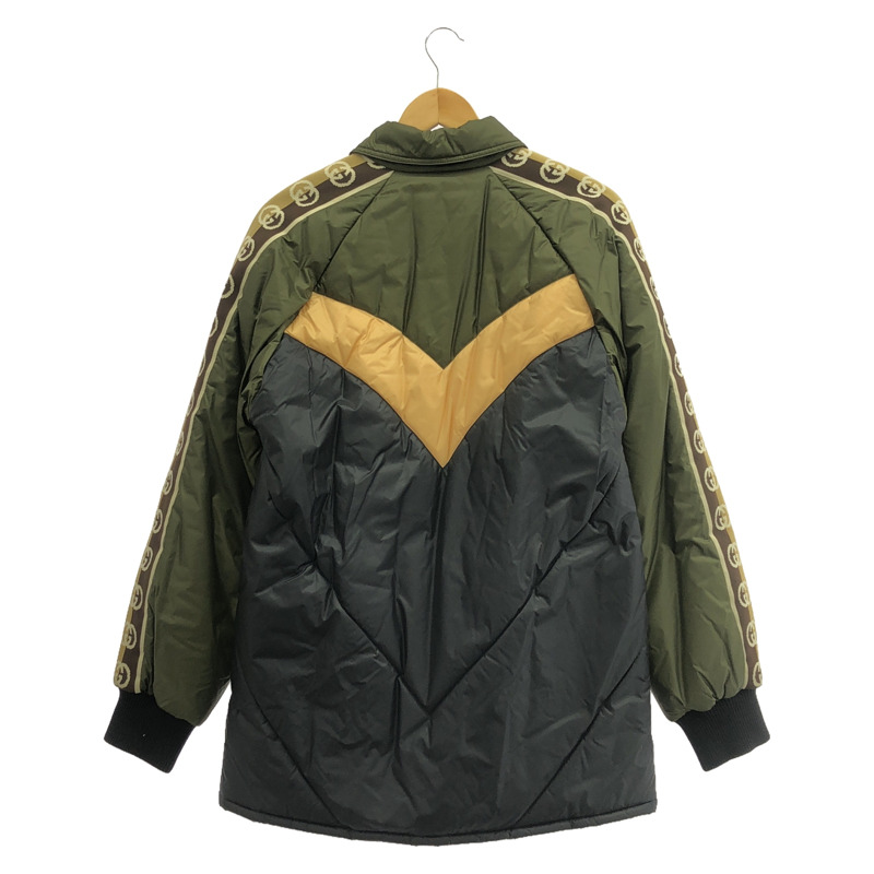 GUCCI 44號尼龍卡其色黑色短版外套 624421ZHA58317544-1