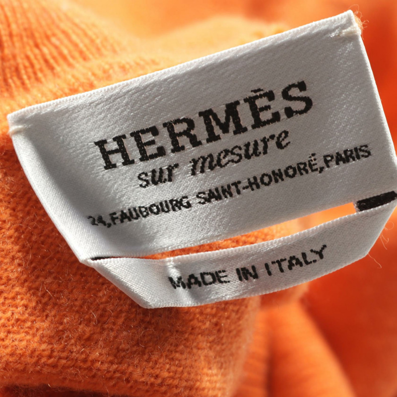 HERMES 針織衫 羊絨衫 橘色 二手 女士-2