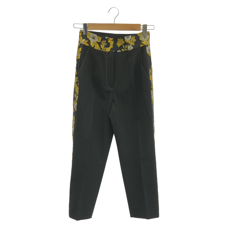 DOLCE & GABBANA 條紋休閒褲 其他下裝 羊毛 黑色 二手 女士-0