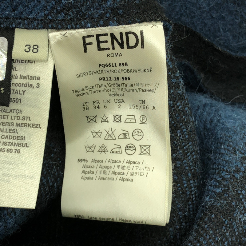 FENDI 短裙 迷你裙 黑色 藍色 二手 女款 38 碼-7