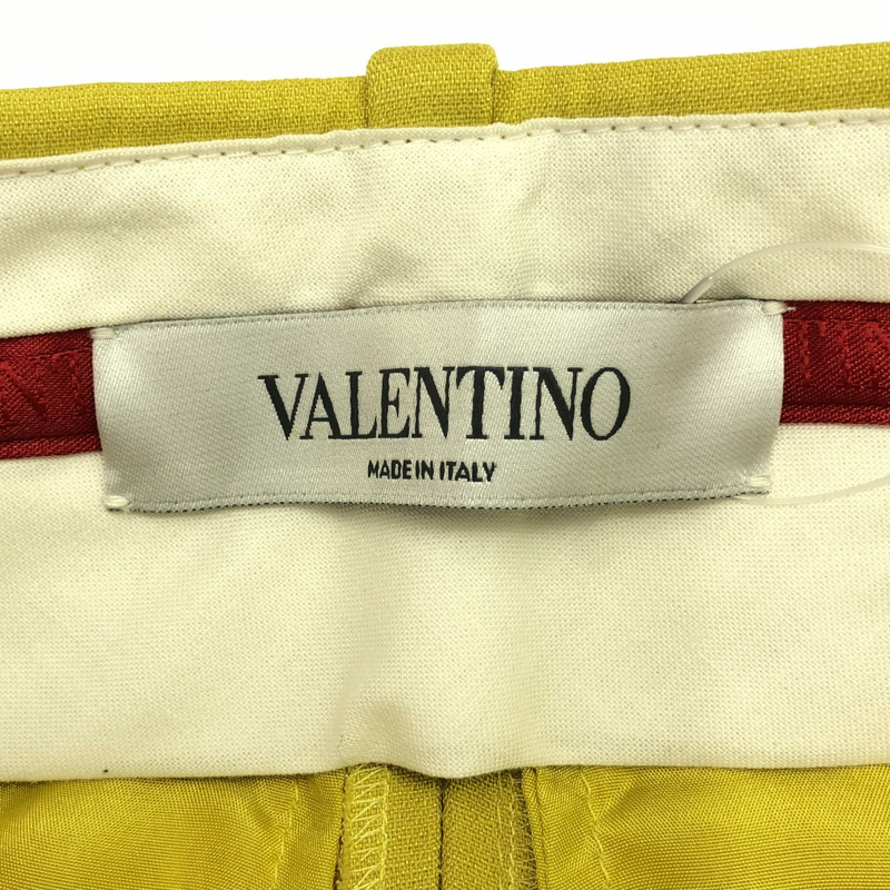Valentino 女 羊毛 褲子 黃色 二手-5