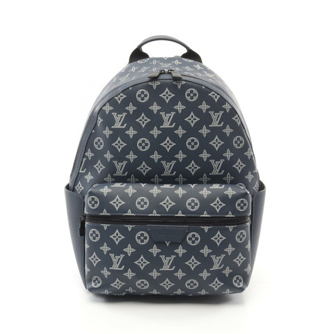 LOUIS VUITTON Discovery 背包 M24760 Monogram Shadow 帆布海軍藍二手男款 LV