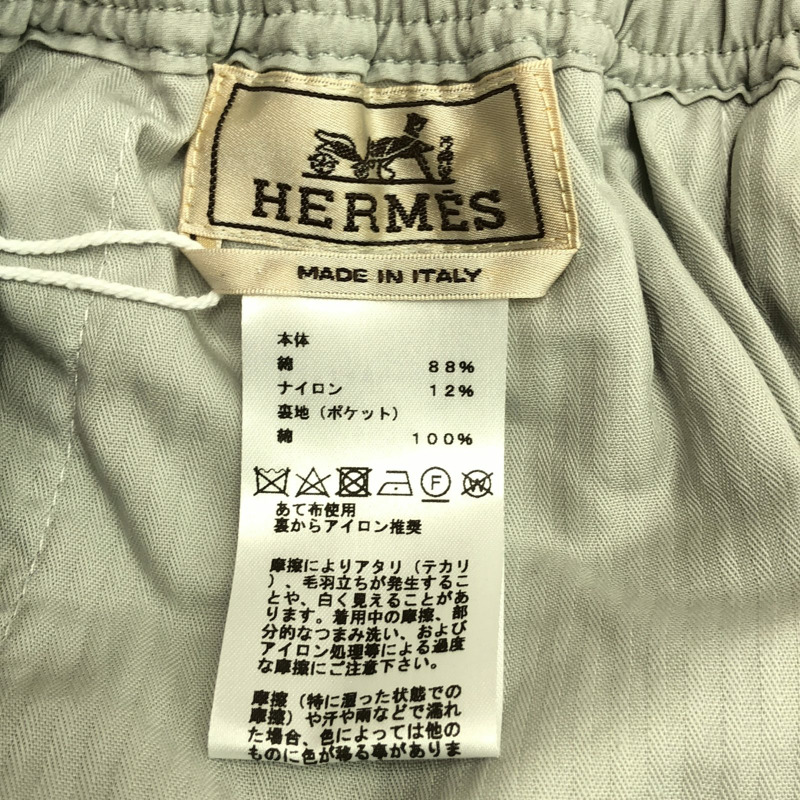 HERMES 褲子 455320H694 棉質白色二手女款 40 碼-5