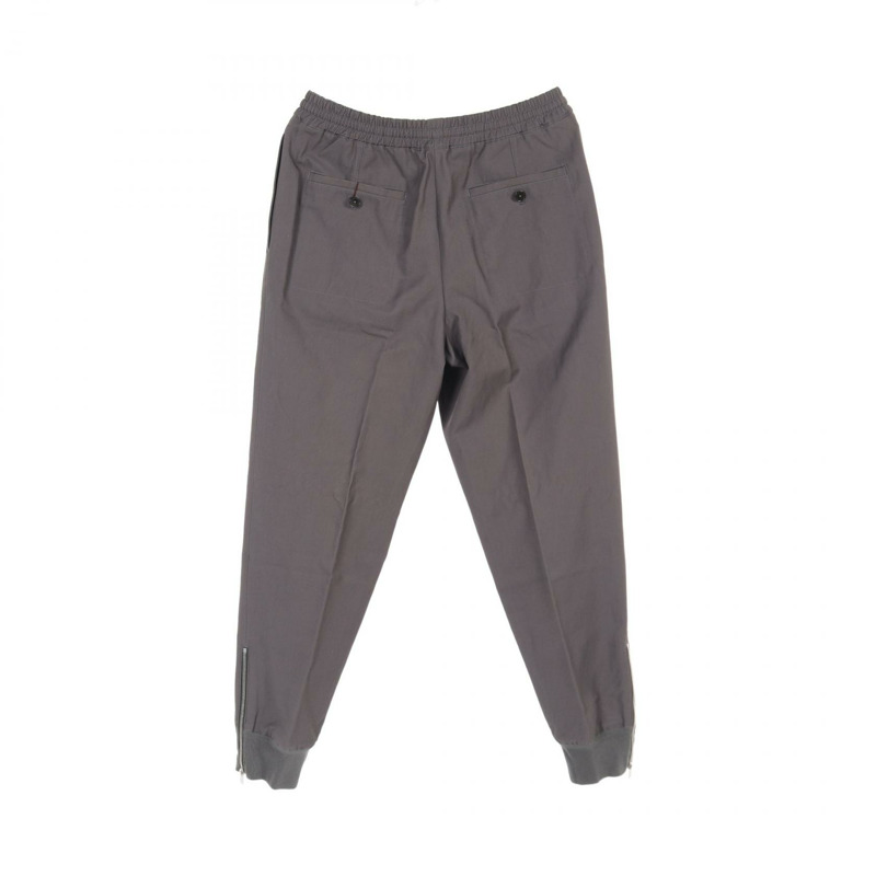 HERMES 寬鬆長褲 pantalon #38 935140H70I 人造絲棉 灰色-1