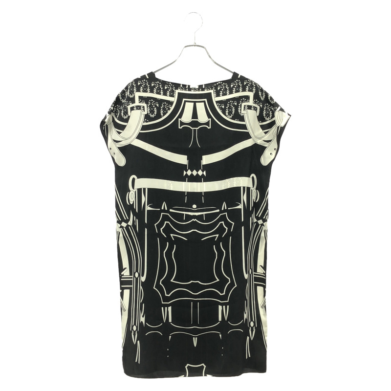 愛馬仕黑色真絲連身裙，二手女款，尺寸34-0