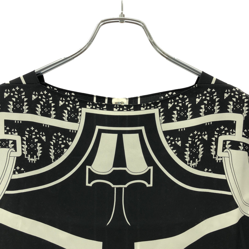 愛馬仕黑色真絲連身裙，二手女款，尺寸34-2